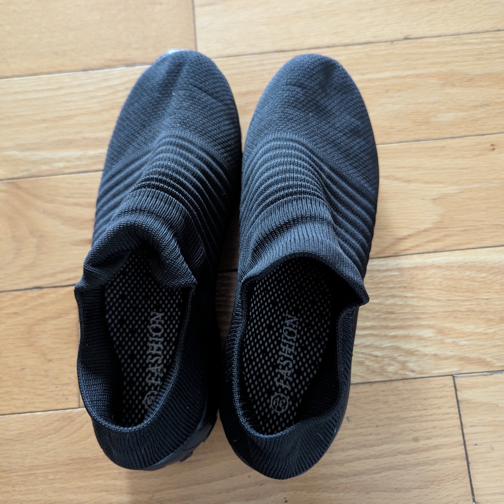 Black Slip-On Sneakers
